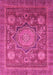 Machine Washable Abstract Pink Modern Rug, wshabs2354pnk