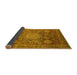 Sideview of Abstract Yellow Modern Rug, abs2354yw