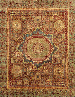 Abstract Yellow Modern Rug, abs2354