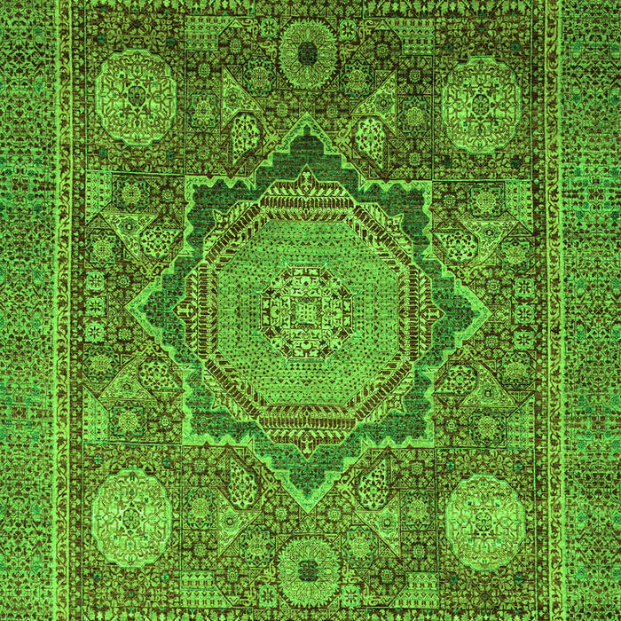 Machine Washable Abstract Green Modern Area Rugs, wshabs2354grn