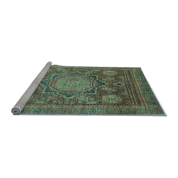 Sideview of Machine Washable Abstract Light Blue Modern Rug, wshabs2354lblu