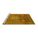 Sideview of Machine Washable Abstract Yellow Modern Rug, wshabs2354yw