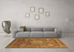 Machine Washable Abstract Brown Modern Rug in a Living Room,, wshabs2354brn