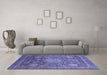 Machine Washable Abstract Blue Modern Rug in a Living Room, wshabs2354blu