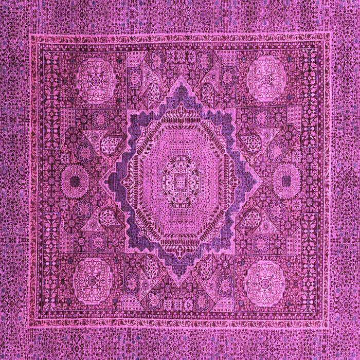 Square Abstract Purple Modern Rug, abs2354pur