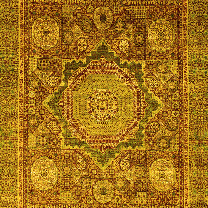 Machine Washable Abstract Yellow Modern Rug, wshabs2354yw