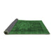 Sideview of Abstract Emerald Green Modern Rug, abs2355emgrn