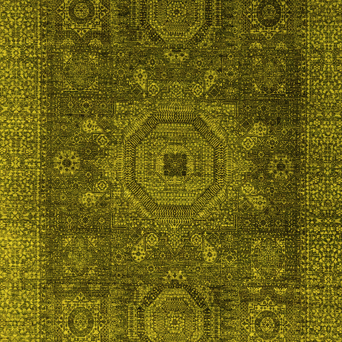 Machine Washable Abstract Yellow Modern Rug, wshabs2355yw