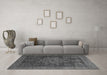 Machine Washable Abstract Gray Modern Rug in a Living Room,, wshabs2355gry