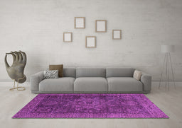 Machine Washable Abstract Pink Modern Rug in a Living Room, wshabs2355pnk