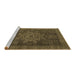 Sideview of Machine Washable Abstract Brown Modern Rug, wshabs2355brn