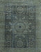 Abstract Gunmetal Green Modern Rug, abs2355