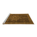 Sideview of Machine Washable Abstract Orange Modern Area Rugs, wshabs2355org