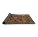 Sideview of Abstract Red Modern Rug, abs2356