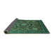 Sideview of Abstract Turquoise Modern Rug, abs2356turq