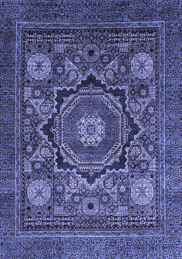 Abstract Blue Modern Rug, abs2356blu