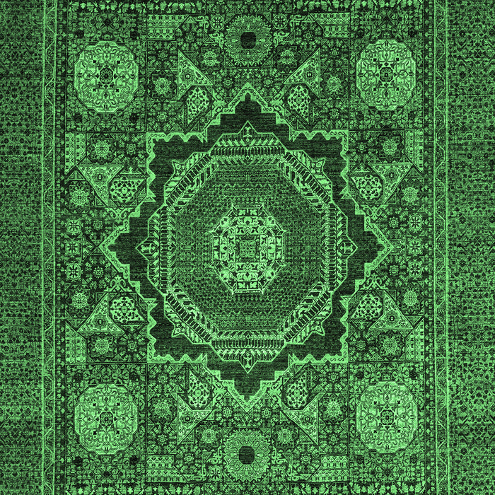 Machine Washable Abstract Emerald Green Modern Area Rugs, wshabs2356emgrn