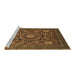 Sideview of Machine Washable Abstract Brown Modern Rug, wshabs2356brn