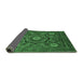 Sideview of Abstract Emerald Green Modern Rug, abs2356emgrn