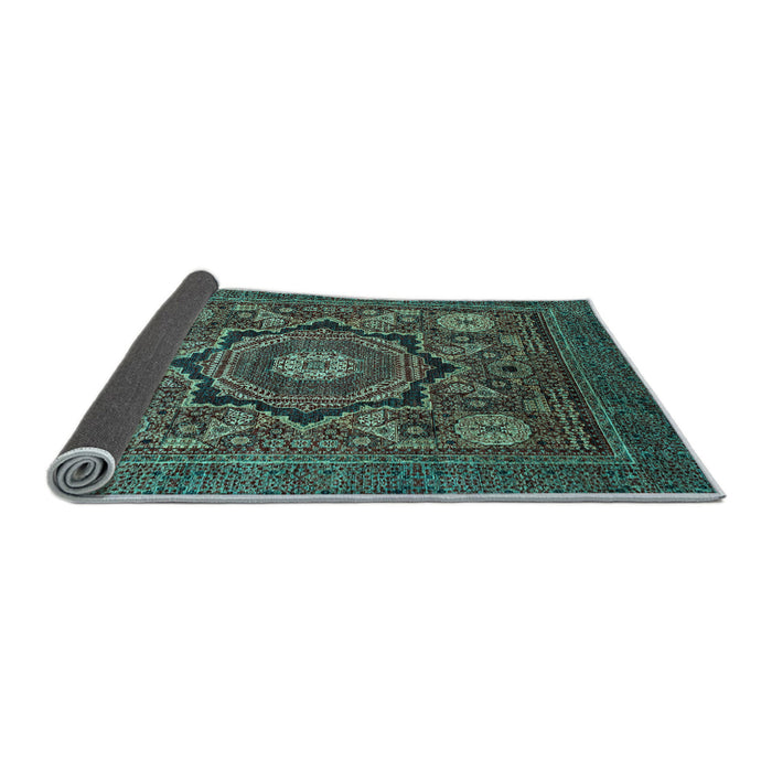 Sideview of Abstract Light Blue Modern Rug, abs2356lblu
