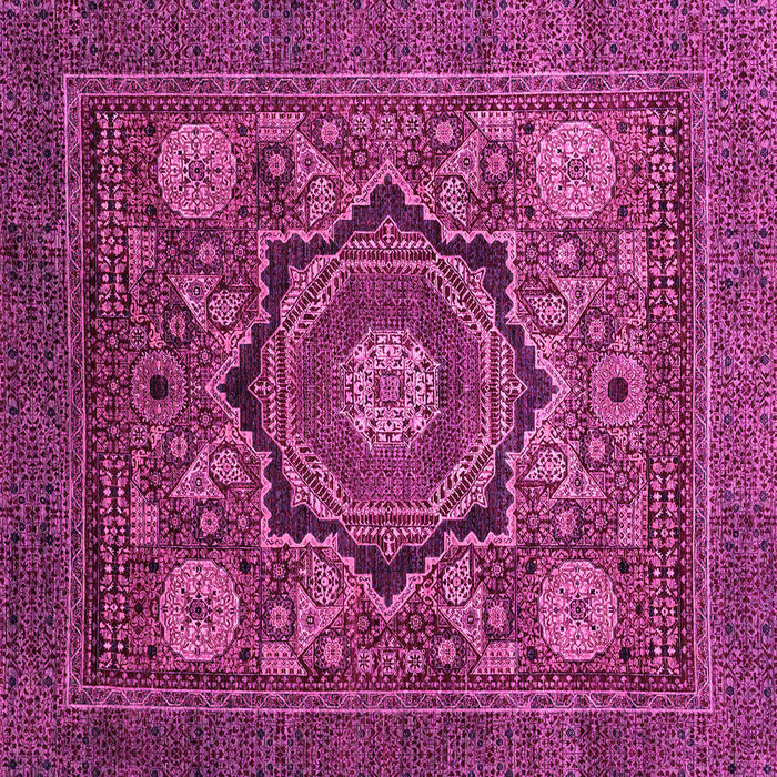 Square Machine Washable Abstract Pink Modern Rug, wshabs2356pnk
