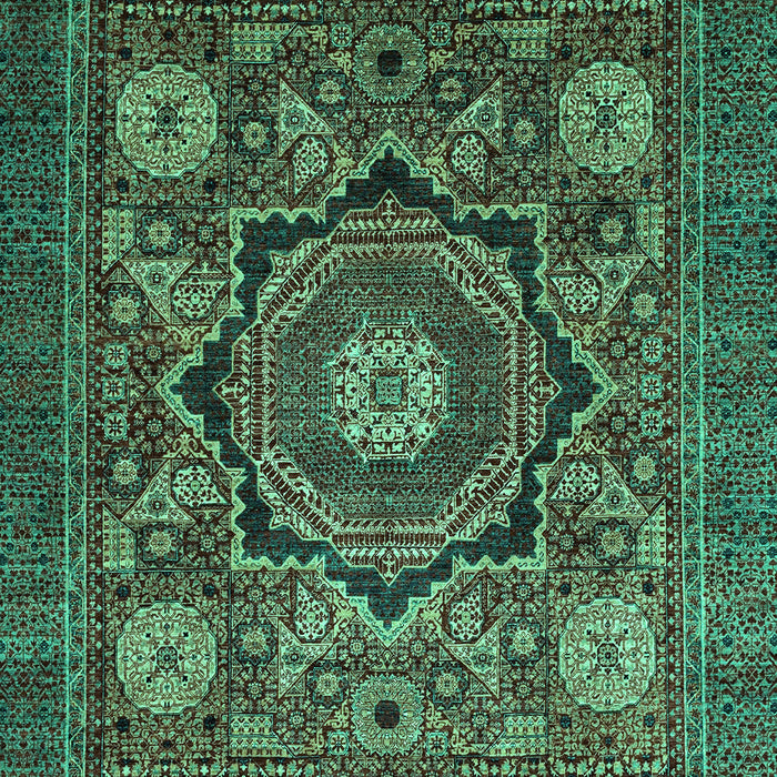 Machine Washable Abstract Turquoise Modern Area Rugs, wshabs2356turq