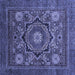 Square Abstract Blue Modern Rug, abs2356blu