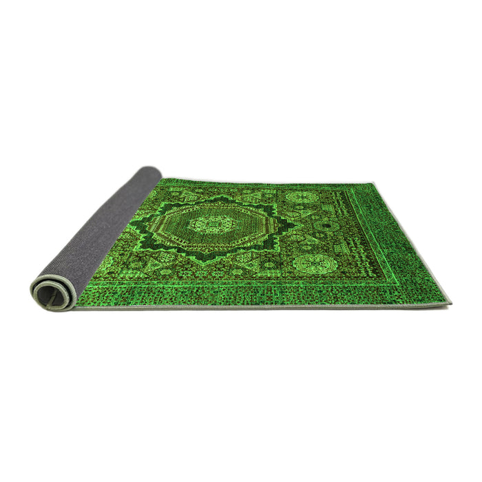 Sideview of Abstract Green Modern Rug, abs2356grn