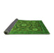 Sideview of Abstract Green Modern Rug, abs2356grn