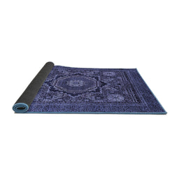 Sideview of Abstract Blue Modern Rug, abs2356blu