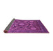 Sideview of Abstract Purple Modern Rug, abs2356pur