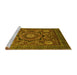 Sideview of Machine Washable Abstract Yellow Modern Rug, wshabs2356yw