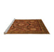 Sideview of Machine Washable Abstract Orange Modern Area Rugs, wshabs2356org