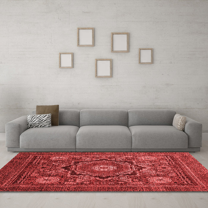 Modern Red Washable Rugs