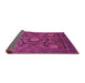 Sideview of Abstract Pink Modern Rug, abs2356pnk