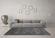 Machine Washable Abstract Gray Modern Rug in a Living Room,, wshabs2356gry