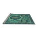 Sideview of Machine Washable Abstract Light Blue Modern Rug, wshabs2357lblu