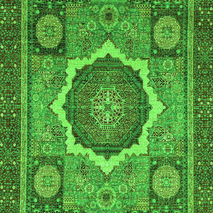 Machine Washable Abstract Green Modern Area Rugs, wshabs2357grn