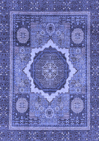 Abstract Blue Modern Rug, abs2357blu