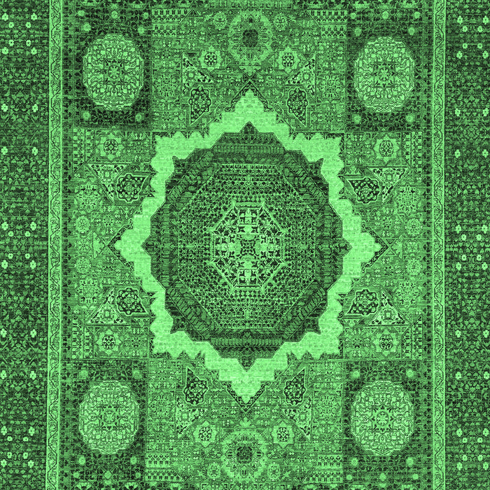Machine Washable Abstract Emerald Green Modern Area Rugs, wshabs2357emgrn