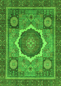 Abstract Green Modern Rug, abs2357grn