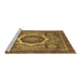 Sideview of Machine Washable Abstract Brown Modern Rug, wshabs2357brn