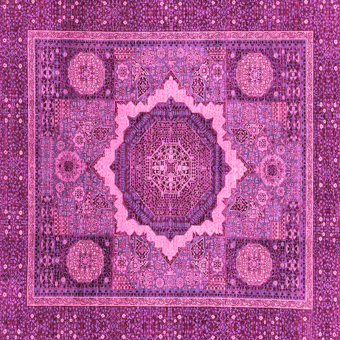 Square Abstract Pink Modern Rug, abs2357pnk