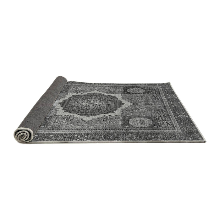 Sideview of Abstract Gray Modern Rug, abs2357gry