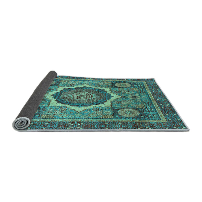 Sideview of Abstract Light Blue Modern Rug, abs2357lblu