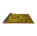 Sideview of Abstract Yellow Modern Rug, abs2357yw