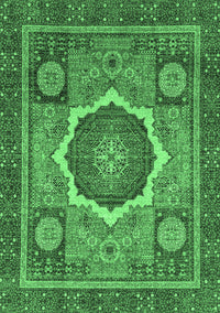 Abstract Emerald Green Modern Rug, abs2357emgrn