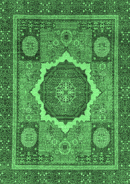Abstract Emerald Green Modern Rug, abs2357emgrn