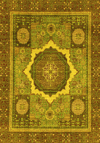 Abstract Yellow Modern Rug, abs2357yw