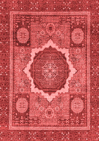 Abstract Red Modern Rug, abs2357red